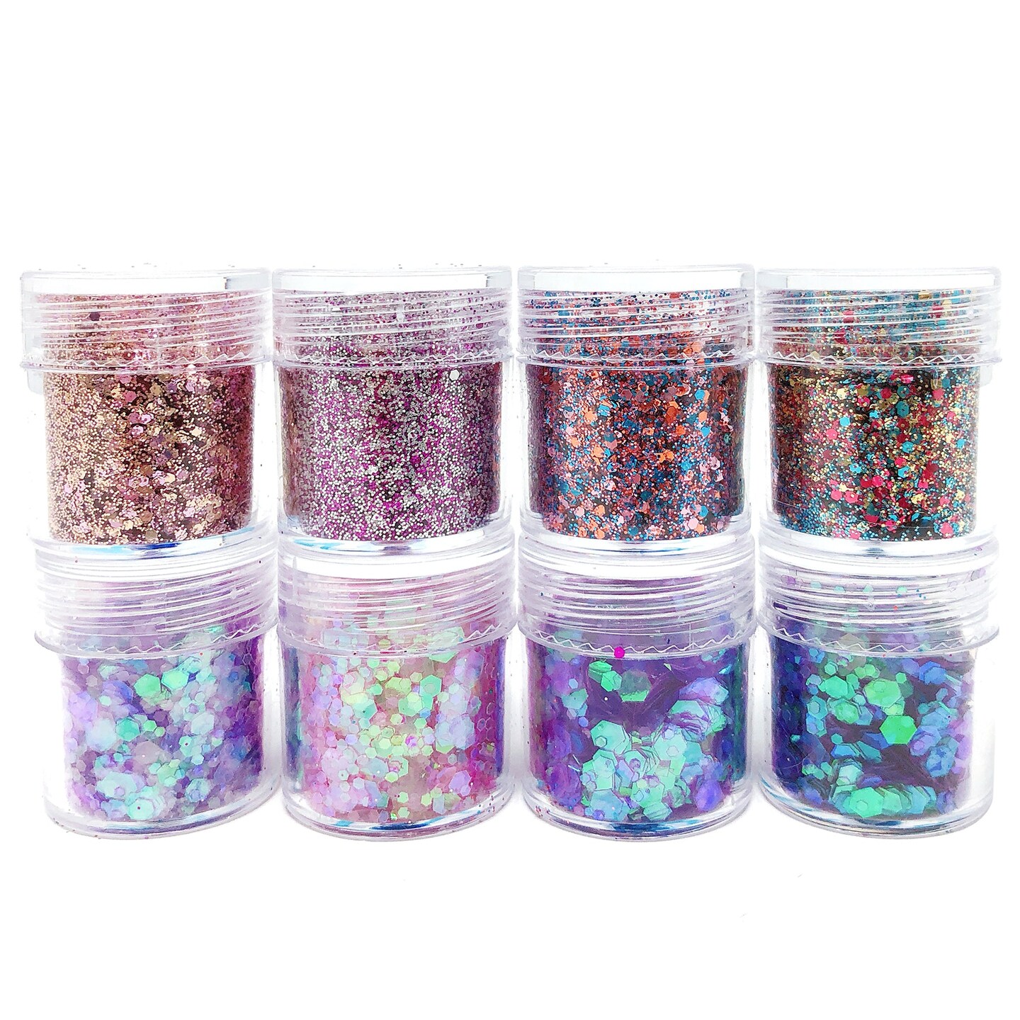 Wrapables Chunky Glitter for Hair Face Makeup Nail Art Decoration (8 Colors)