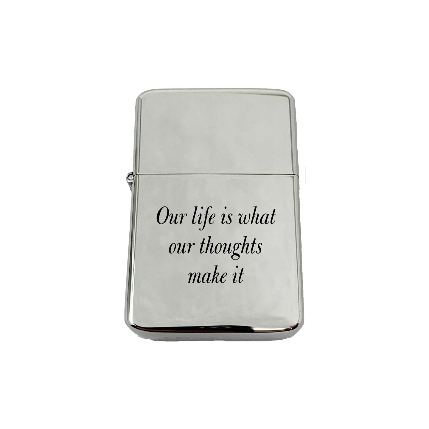 Lighter - Our life is what our thoughts make it Marcus Aurelius CHROME Lighter - Our life is what our thoughts make it Marcus Aurelius CHROME