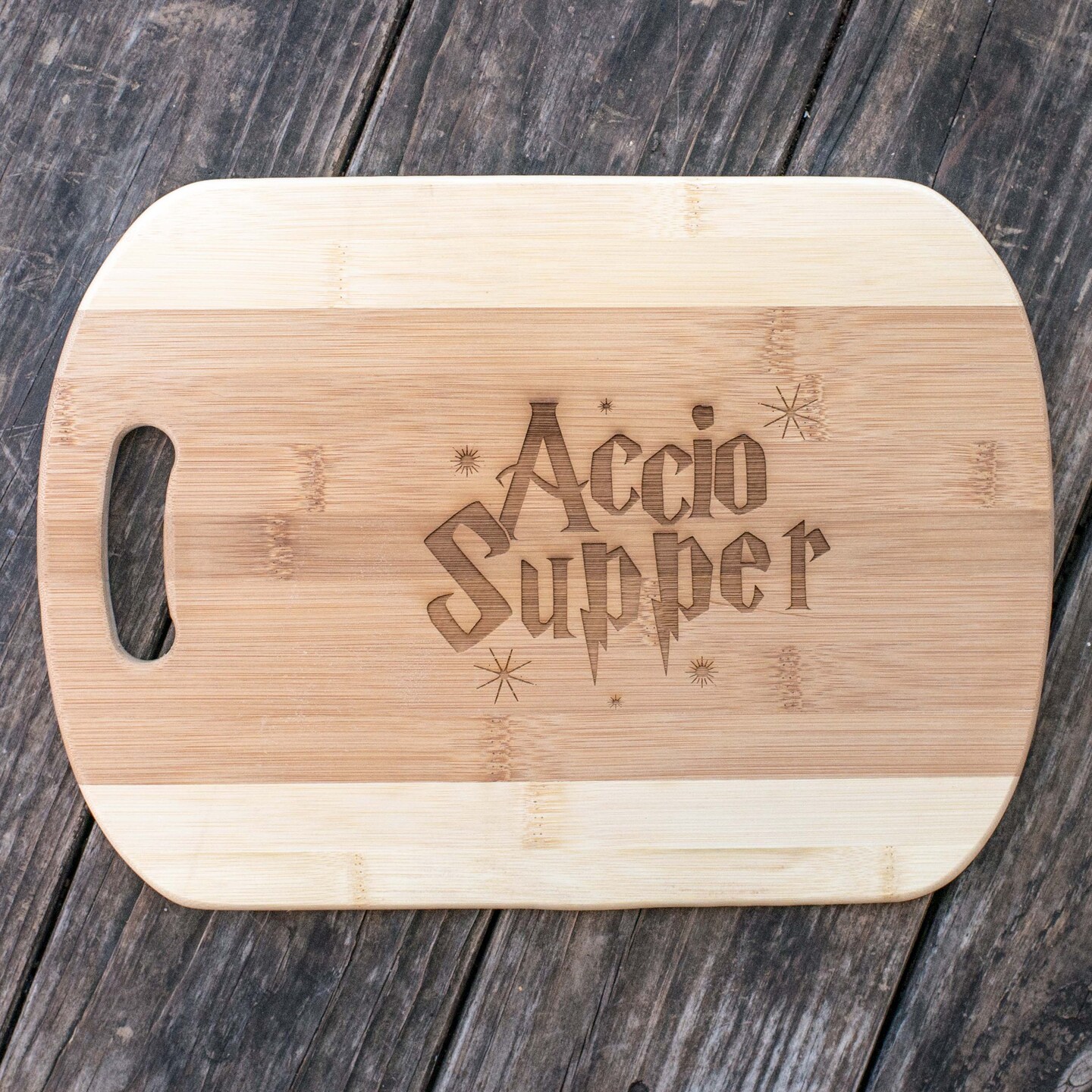 Cutting Board - Supper is Coming 14''x9.5''x.5'' Bamboo Cutting Board - Supper is Coming 14''x9.5''x.5'' Bamboo