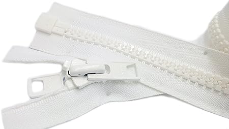 Bimini Top #10 White Marine Double Pull Zipper 66&#x22; ~ YKK Zipper