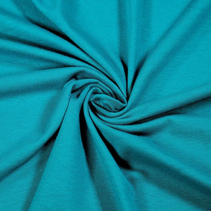 FabricLA 10oz Cotton Spandex Jersey Knit Fabric by The Yard 60&#x22; Inches Wide - Ultra Soft 4 Way Stretch Knit Fabric for Clothing