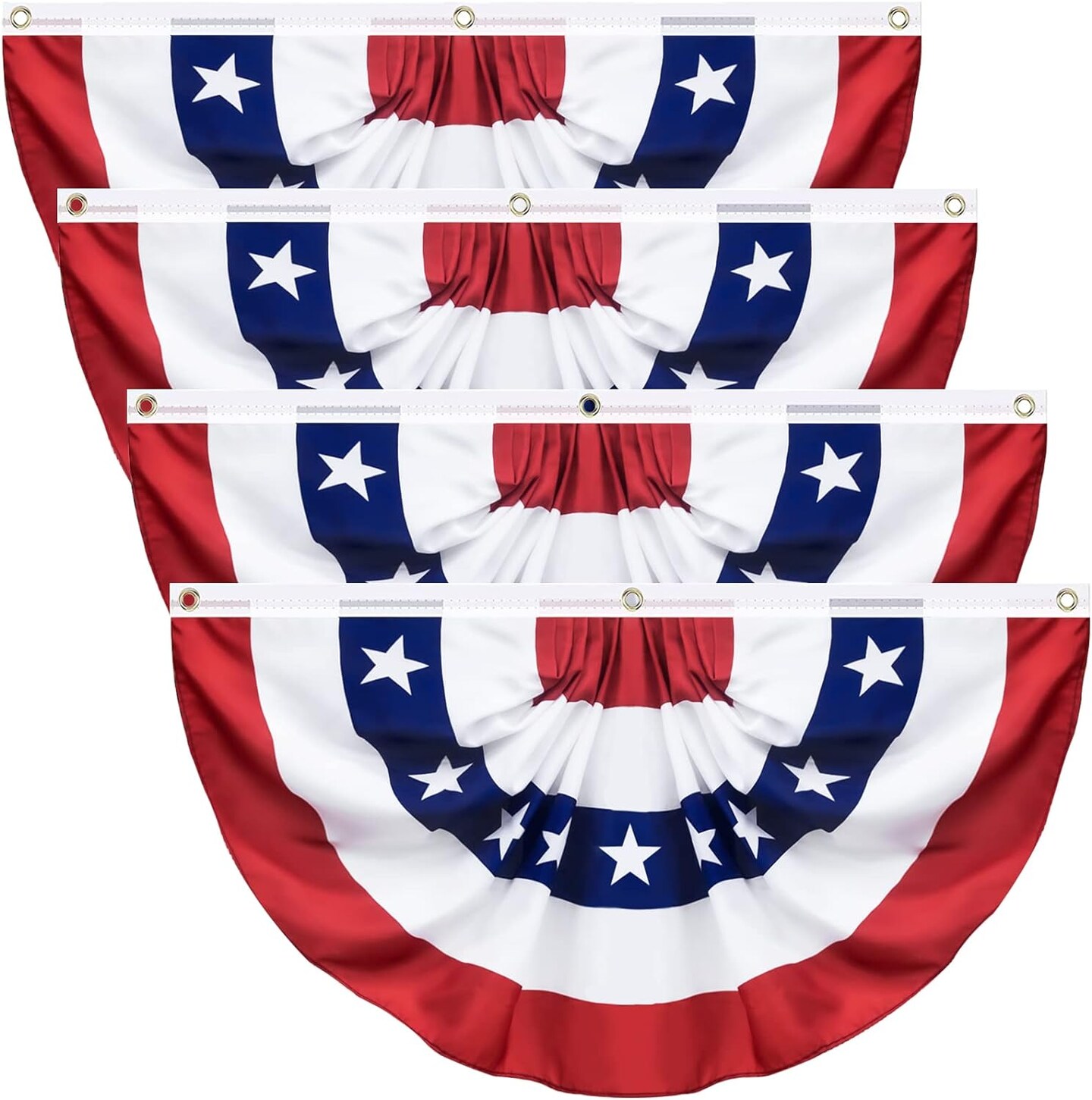 Fancy Half Fan Banner Flag for Memorial Day Decoration