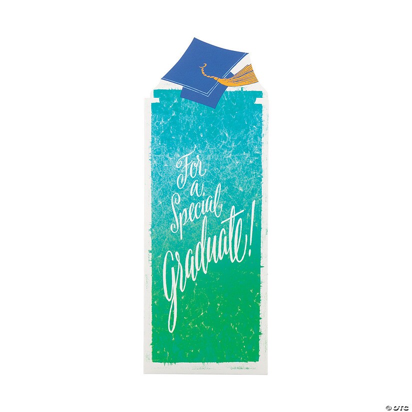 2 3/4" x 9" Religious Graduation Paper Bookmark Money Holders - 12 Pc.