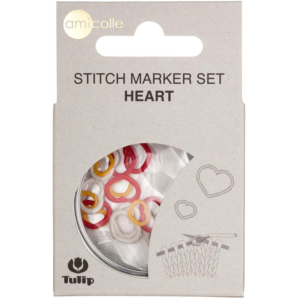 Heart Stitch Marker Set of 15 - Small, Medium