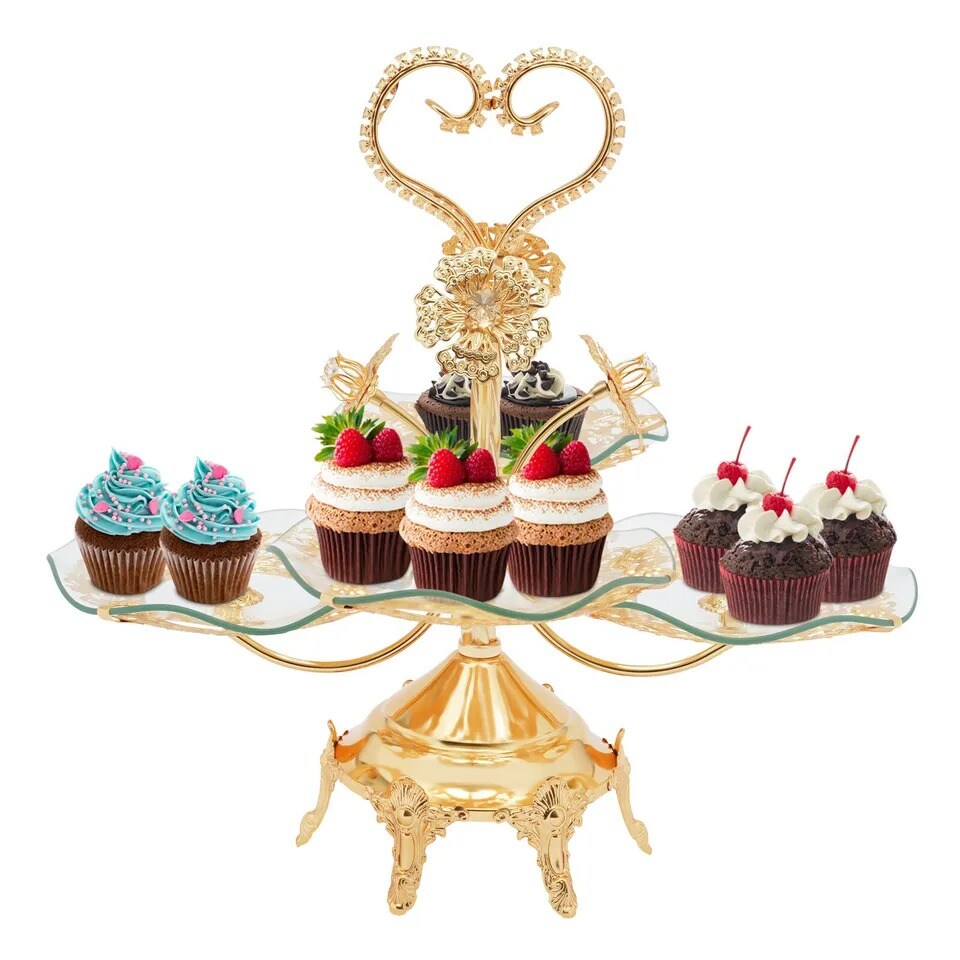 Gold Tiered Cake Stand Dessert Tower