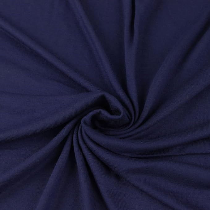 FabricLA 12oz Cotton Spandex Jersey Knit Fabric by The Yard - 60" inches Wide - Ultra Soft 4 Way Stretch Knit Fabric for Clothing