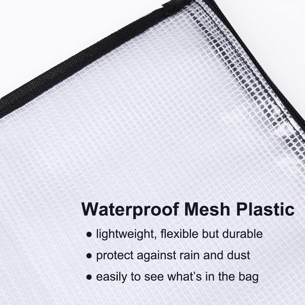 19x25 inch Art Portfolio Bags, Posters Storage Bag with Zipper and Handle Vinly Mesh Folder Organizers for Bulletin Boards, Artworks, Charts and Teaching Material
