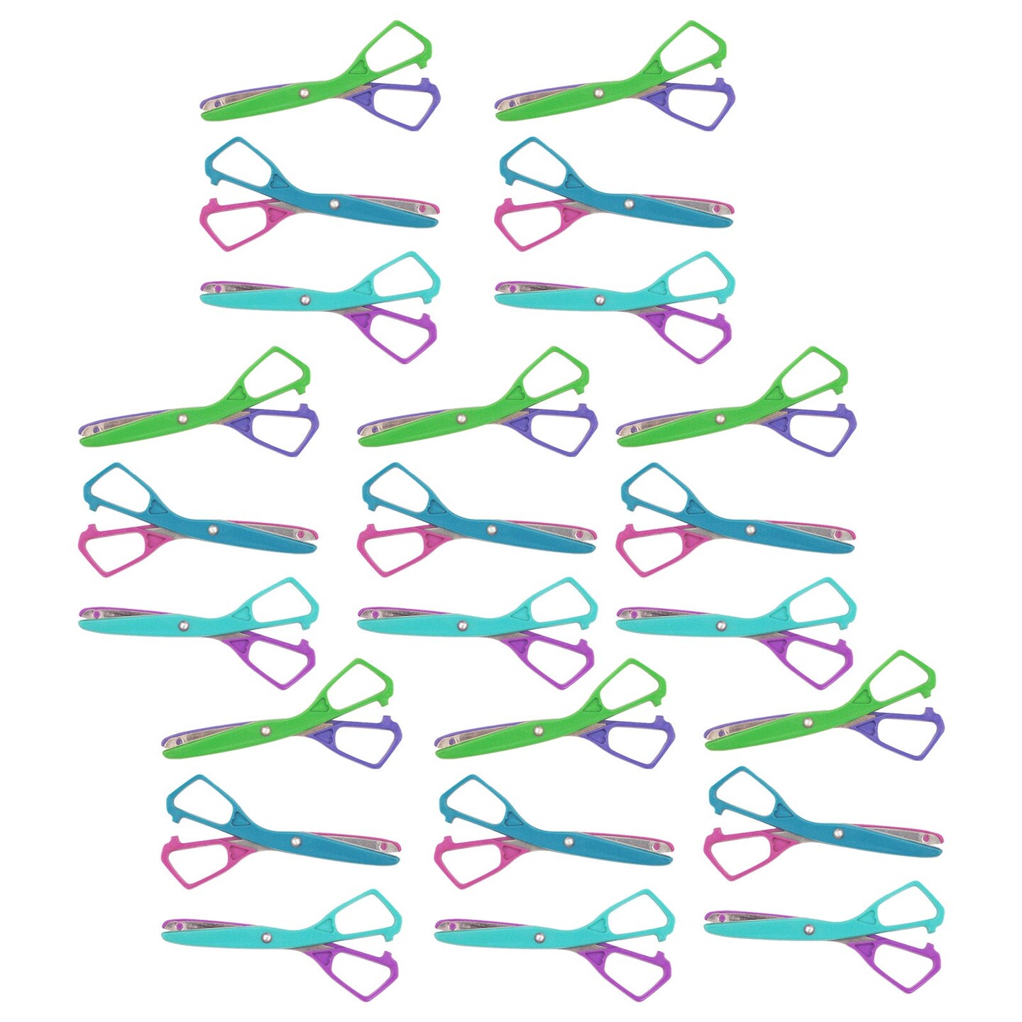 Economy Plastic Safety Scissor, 5-1/2&#x22; Blunt, Assorted Colors (No Color Choice), Pack of 24