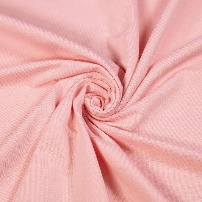 Cotton Spandex Jersey Knit Fabric by The Yard 60" Inches Wide - Ultra Soft 4 Way Stretch Knit Fabric for Clothing - 10oz