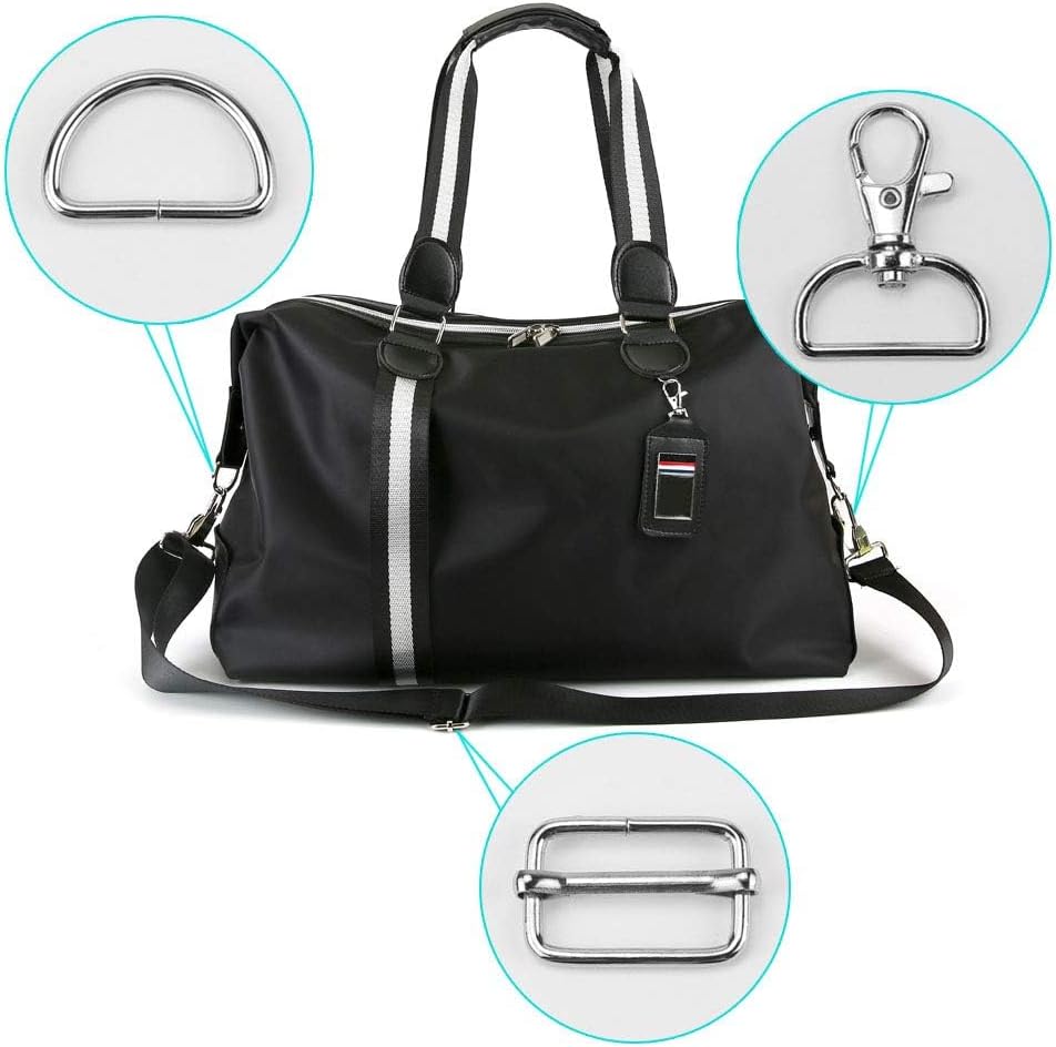 60 Pcs Purse Hardware for Bag Making - Swivel Snap Hooks, D Ring, Slide Buckle, Bag Hardware Supplies for Handbag Fasteners, Strap, Backpack DIY Craft Accessories, 1 Inch, Silver