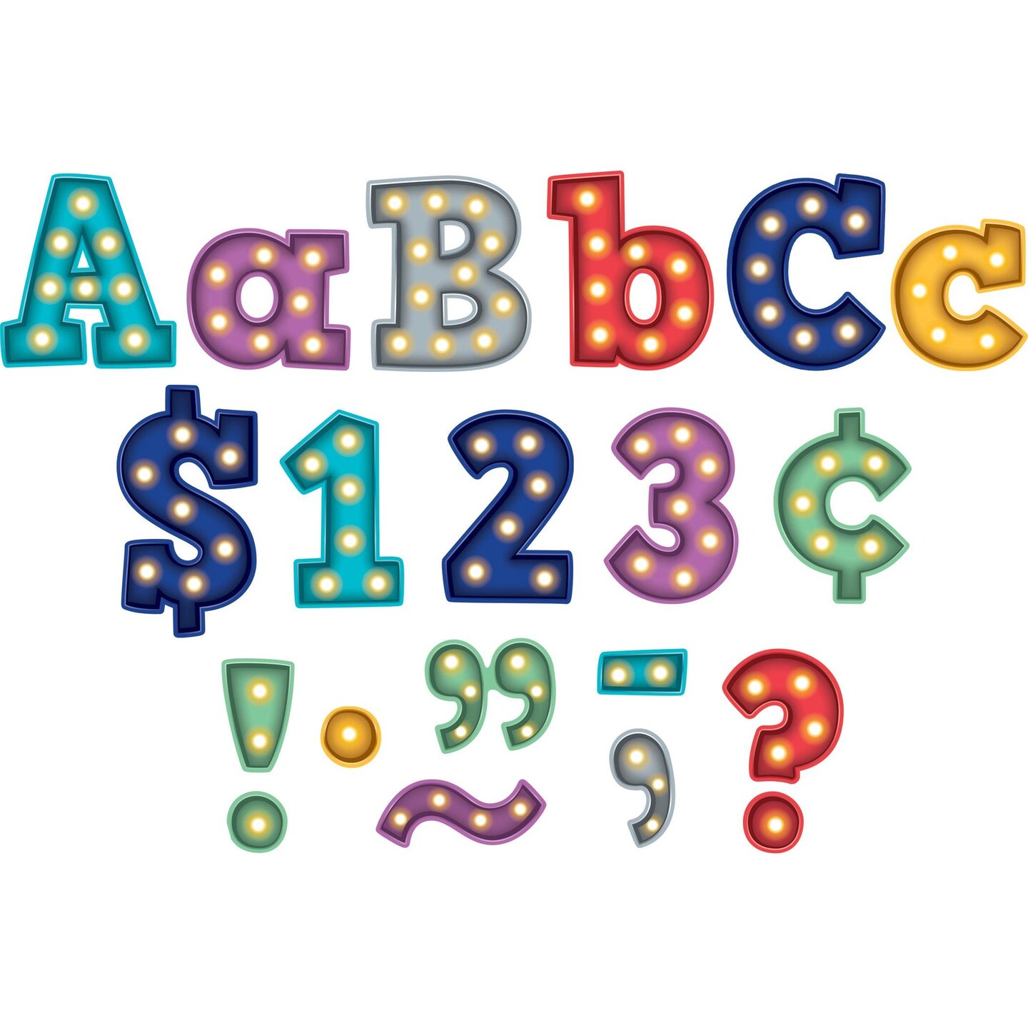 Marquee Bold Block 4&#x22; Letters Combo Pack, 230 Pieces Per Pack, 3 Packs