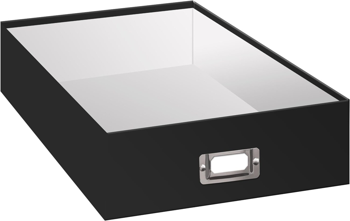 Jumbo Scrapbook Storage Box, Black, 14.75 Inch x 13 Inch x 3.75 Inch
