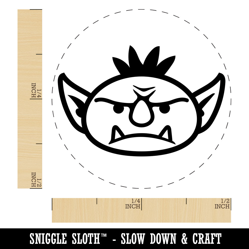 Goblin Male Character Face Self-Inking Rubber Stamp for Stamping Crafting Planners