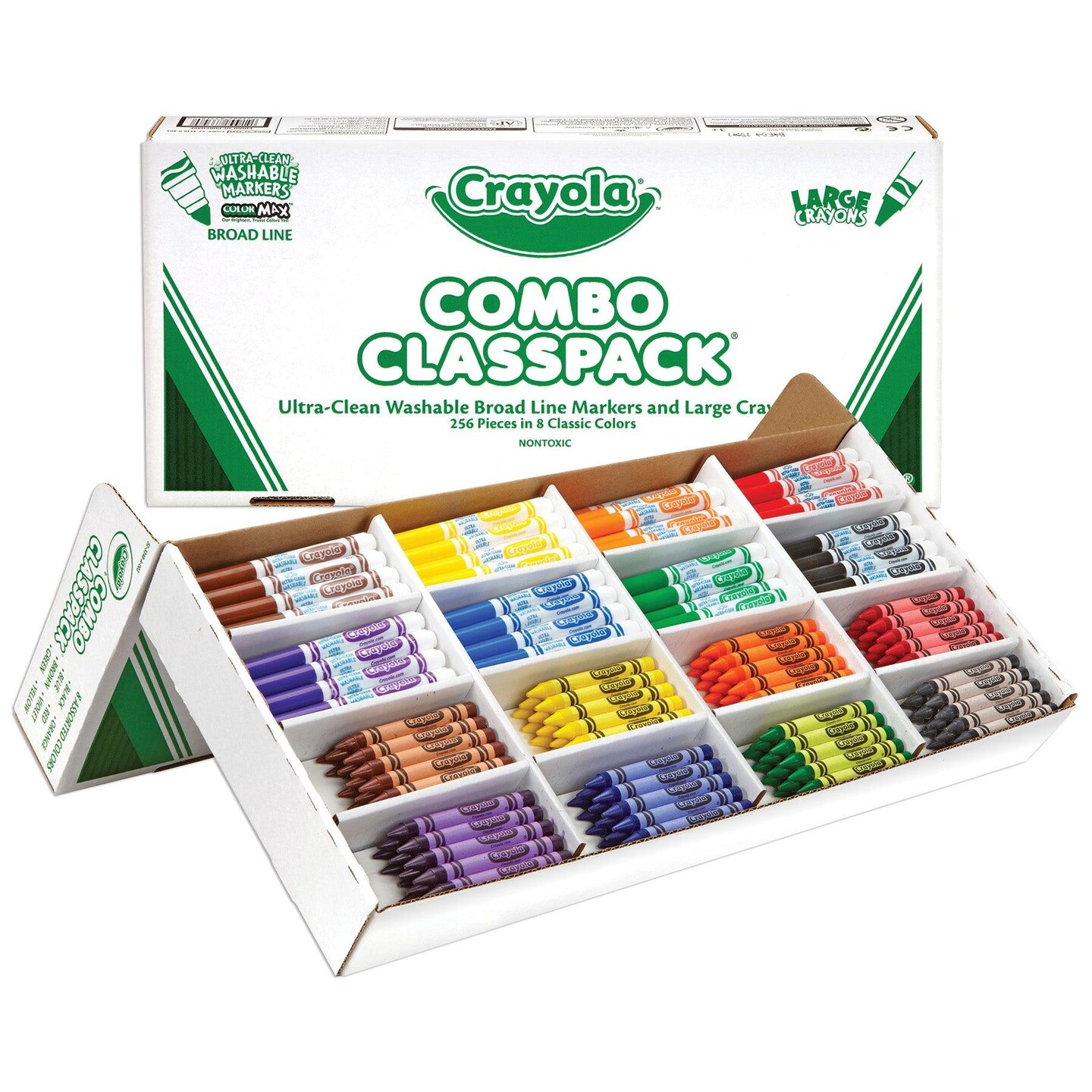 Large Crayons &#x26; Ultra Clean Washable Markers, 256 Count