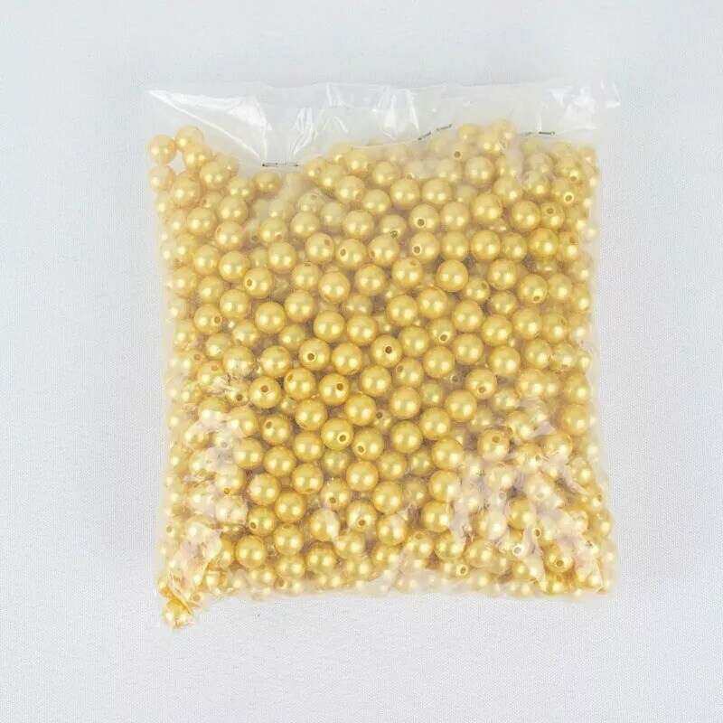10 mm Gold FAUX PEARLS Loose Beads Wedding Party Crafts