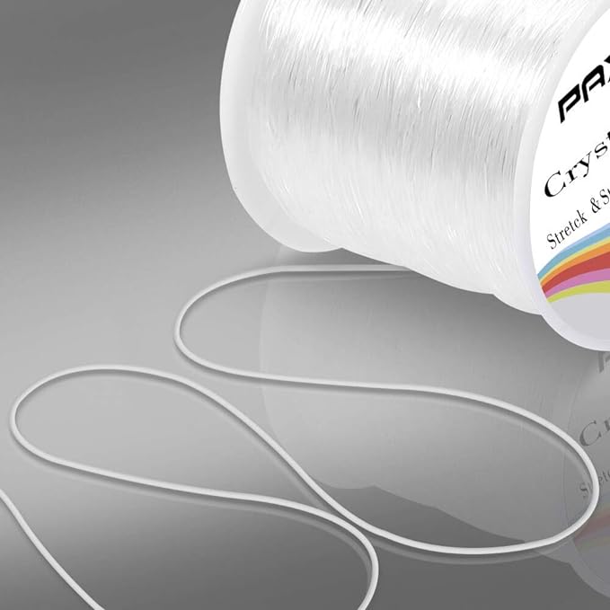 0.8mm Elastic String, Stretchy Bracelet String Crystal String Bead Cord for Bracelet, Beading and Jewelry Making (120m)