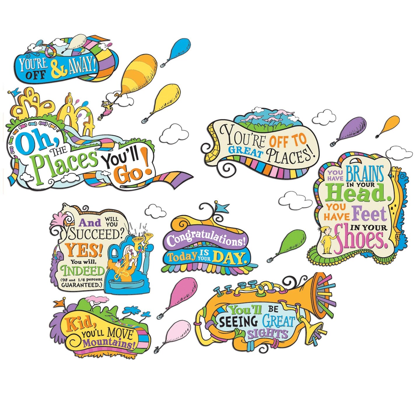 Dr. Seuss&#x2122; Oh The Places You&#x27;ll Go Bulletin Board Set