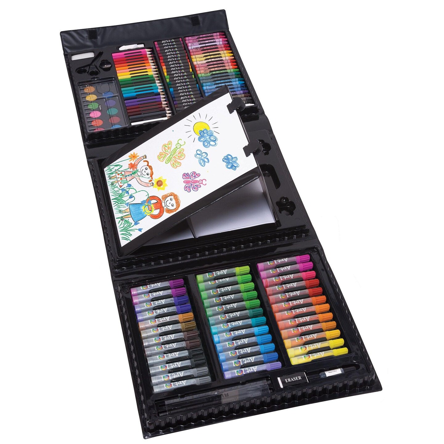 Budding Artist Pop-Up Easel 150 Piece Doodle &#x26; Color Art Set