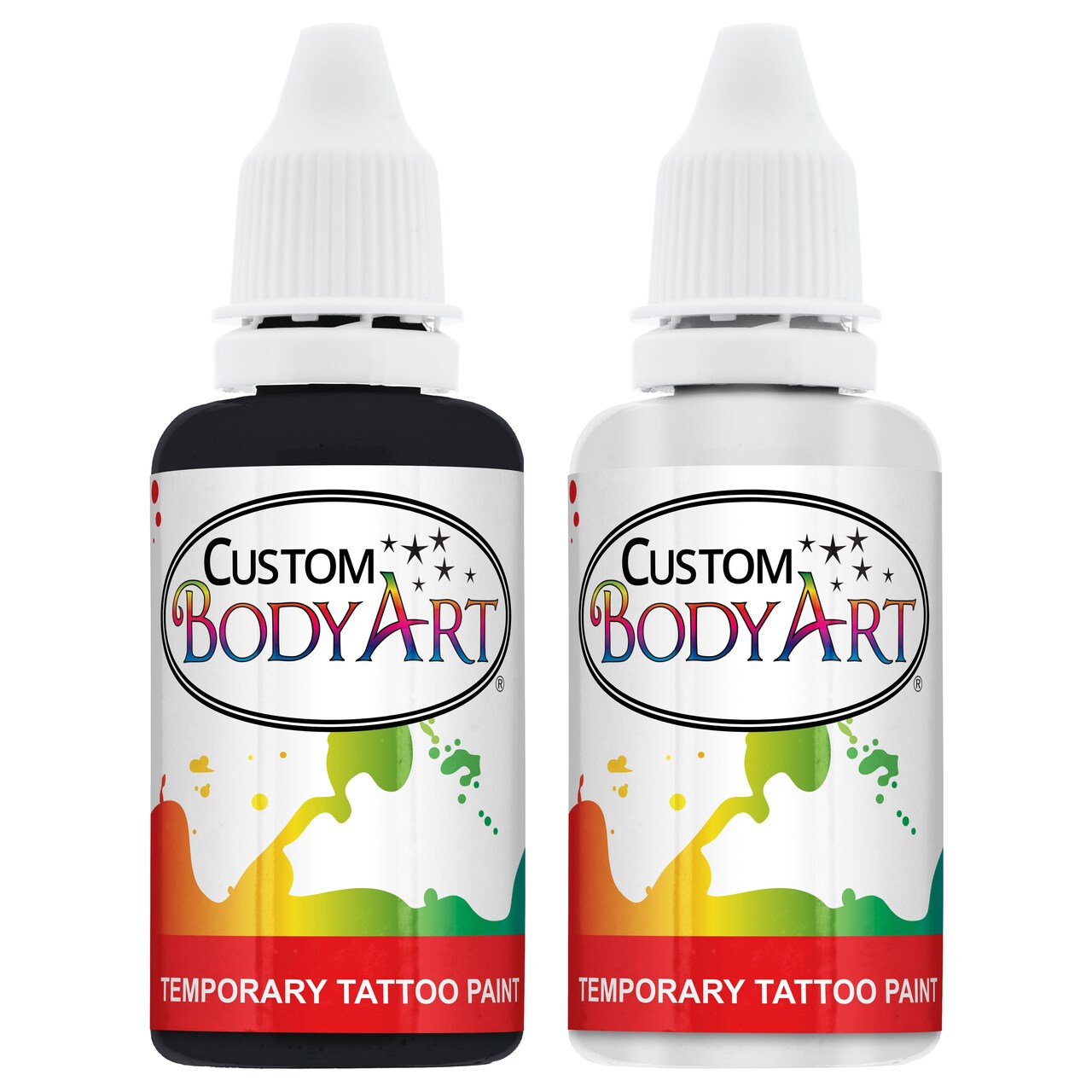 Body Ink Types Custom Body Art 2 Color Kit Temporary Tattoo Airbrush Paint Body Ink ...