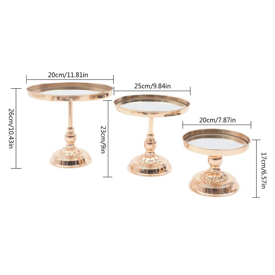 10-Pieces Detachable Crystal Metal Cake Stand Set for Weddings