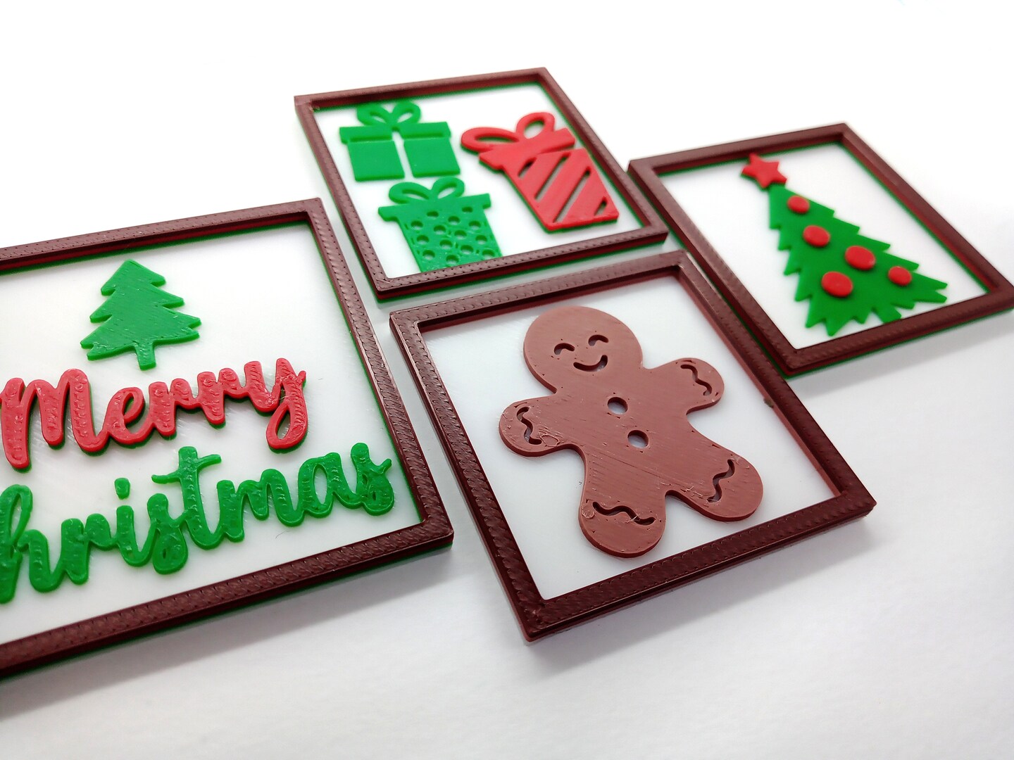 Wall Art for Dollhouse Christmas, 1:6 Shelf Sitter for Dolls, 4 pcs, Adorabilities