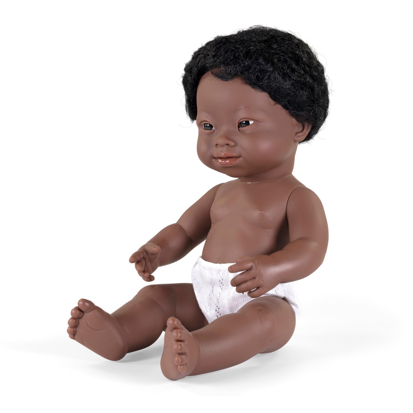 Anatomically Correct 15&#x22; Baby Doll, Down Syndrome African-American Boy