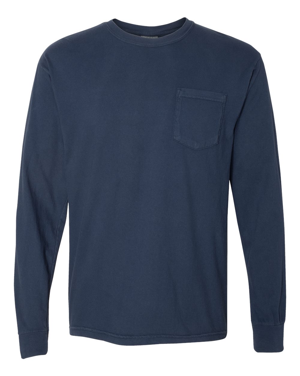 Comfort Colors® Garment-Dyed Heavyweight Crewneck Long Sleeve Pocket T-Shirt