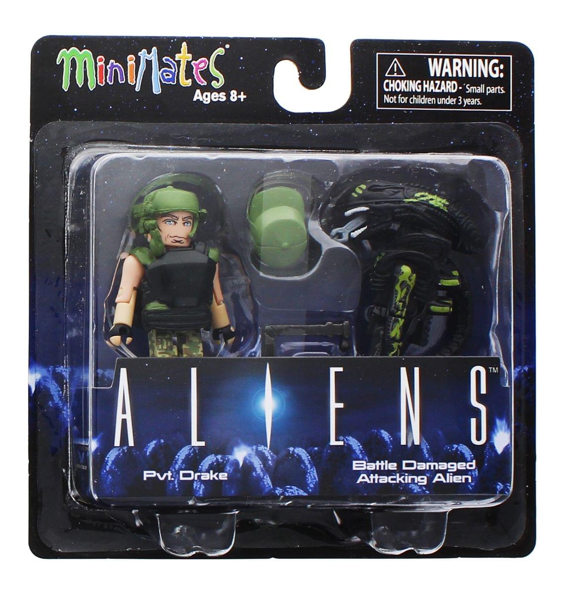 Aliens Pvt. Drake & Battle Damaged Attacking Alien 2-Pack Series 1 ...