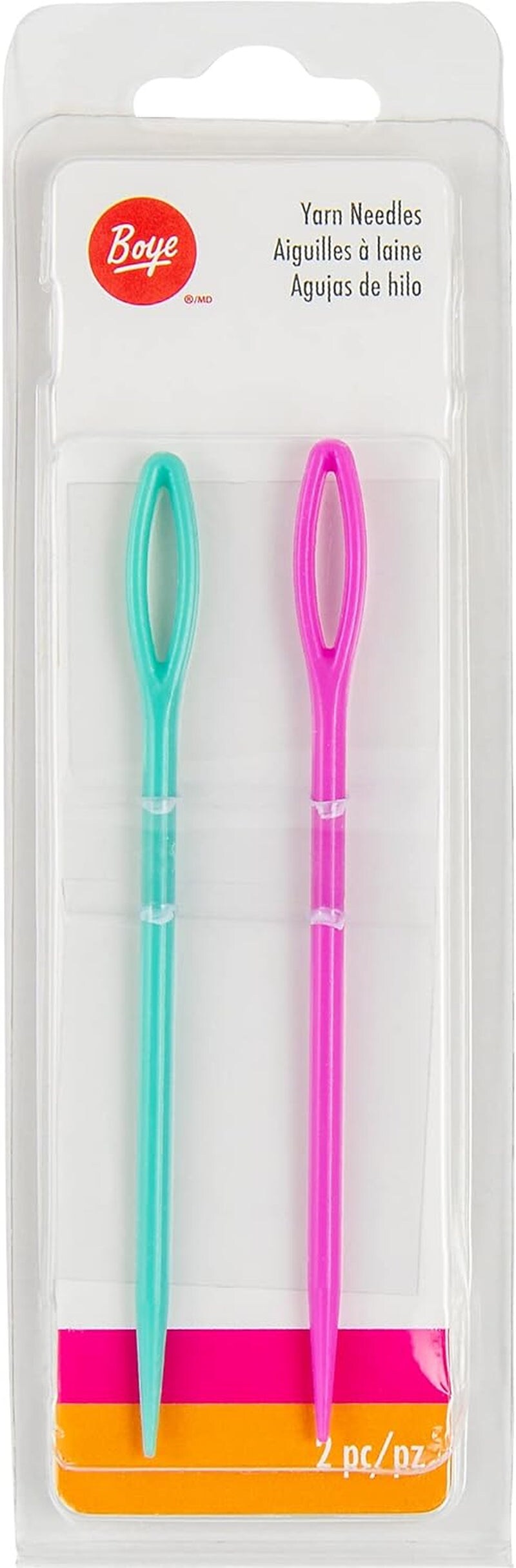 Plastic Yarn Sewing Needle Set ,Blue, 2 Count ( Pack of 1)