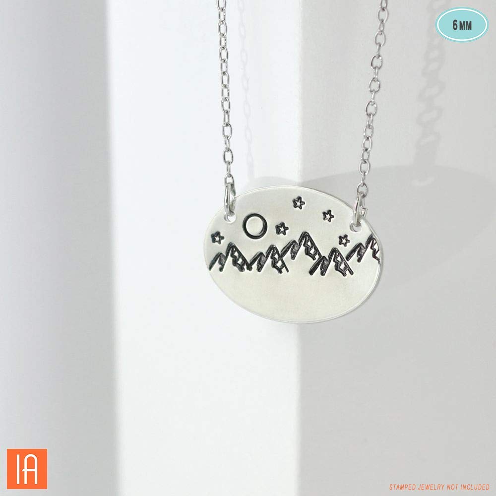 Mountains Metal Stamp for DIY Custom & Handmade Jewelry, Crafts and Nature Projects (6mm)