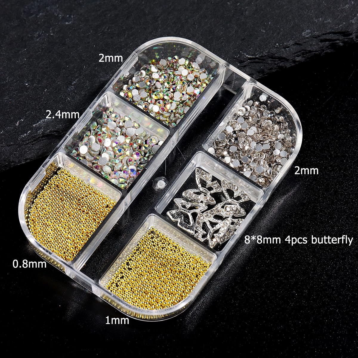 3D Pink Pastel Acrylic Flower for Nails, Gold Caviar Beads Nail Decorations Mixed Rhinestones Kit, Crystal AB Color Gems Nail Diamonds Rhinestones for Women Craft Jewelry