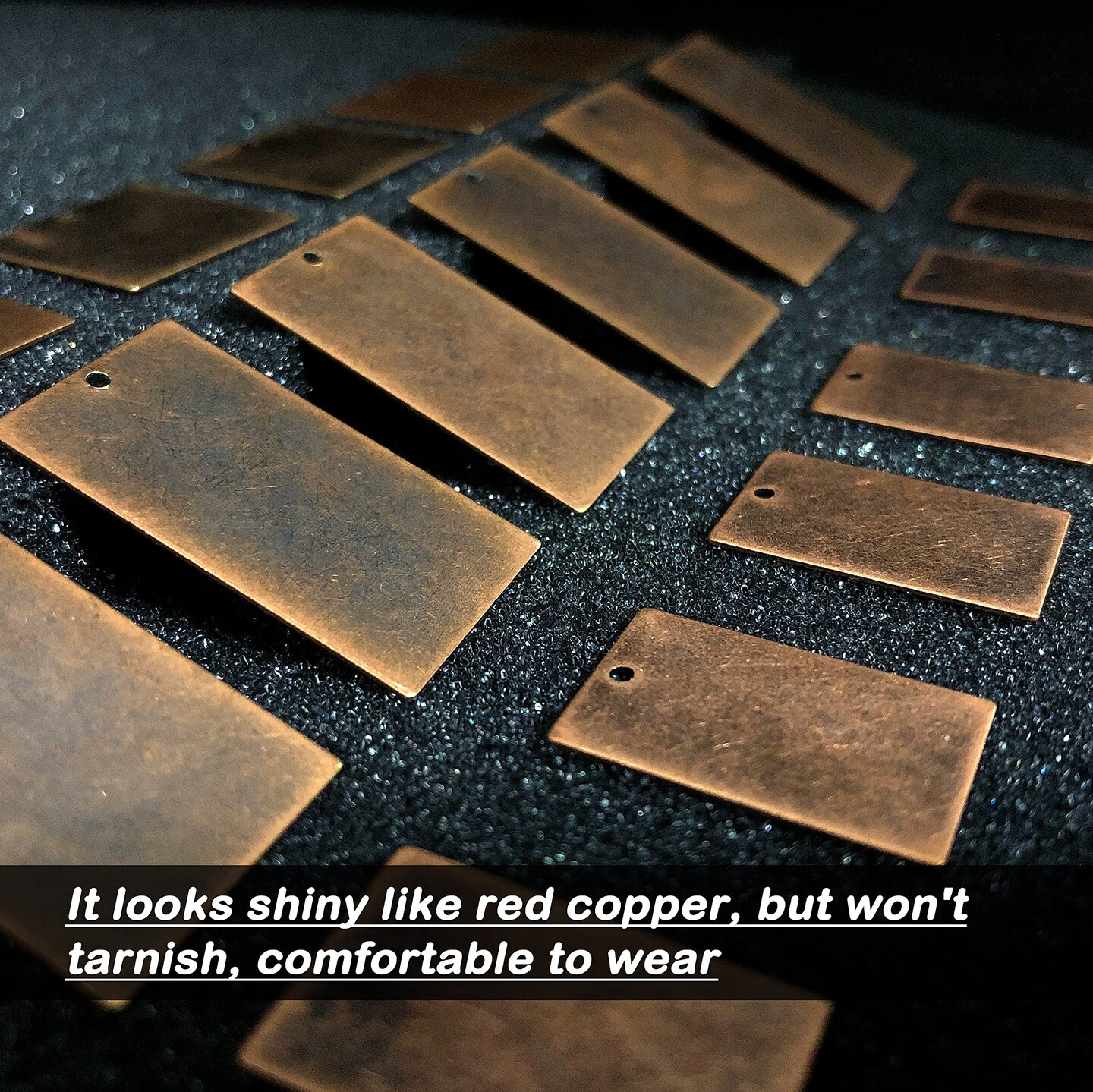 24 Pieces Antique Red Copper Brass Blank Stamping Pendants Handmade Crafting Tag Accessories Supplies Personalized Custome Jewelry Metal Stamping Tags (Antique Red Copper)