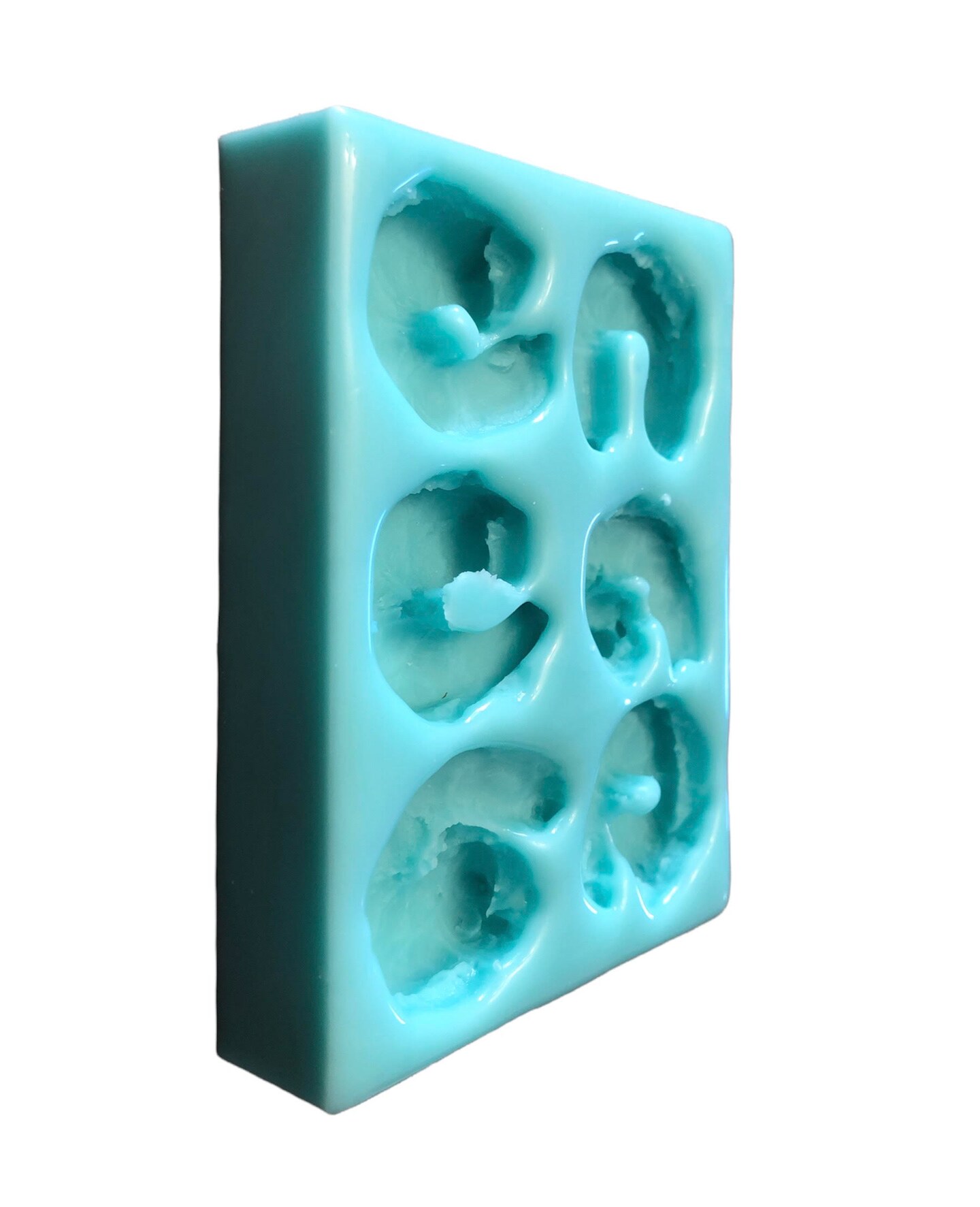 6pc Cooked Shrimp Silicone Mold. No Head with Tail OFF |For Candle| Soap Embeds Mold. Mold for Wax, & Resin.| Not Food Grade