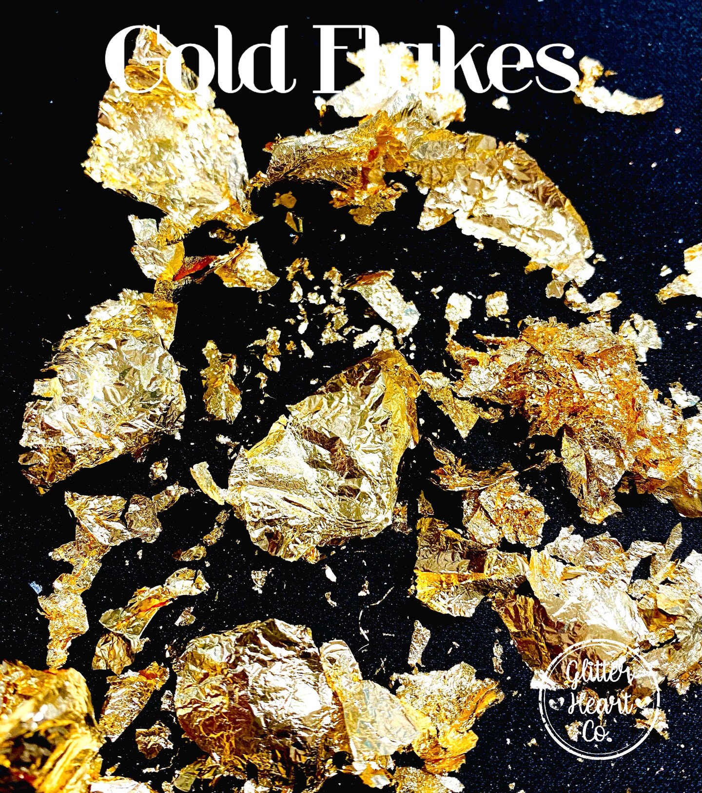 Polyester Glitter - Gold Flakes by Glitter Heart Co.&#x2122;