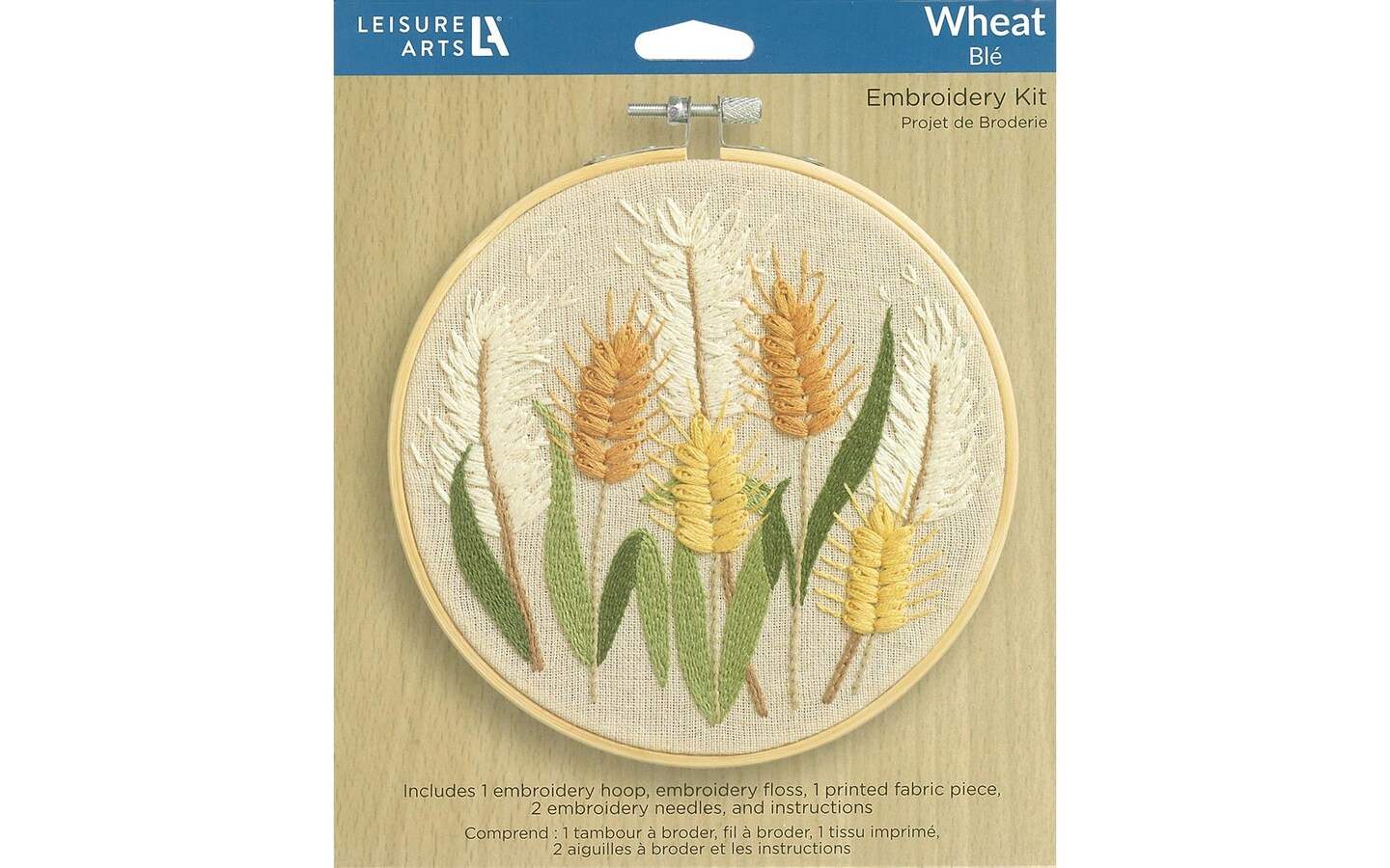 Leisure Arts Embroidery Kit 6&#x22; Wheat