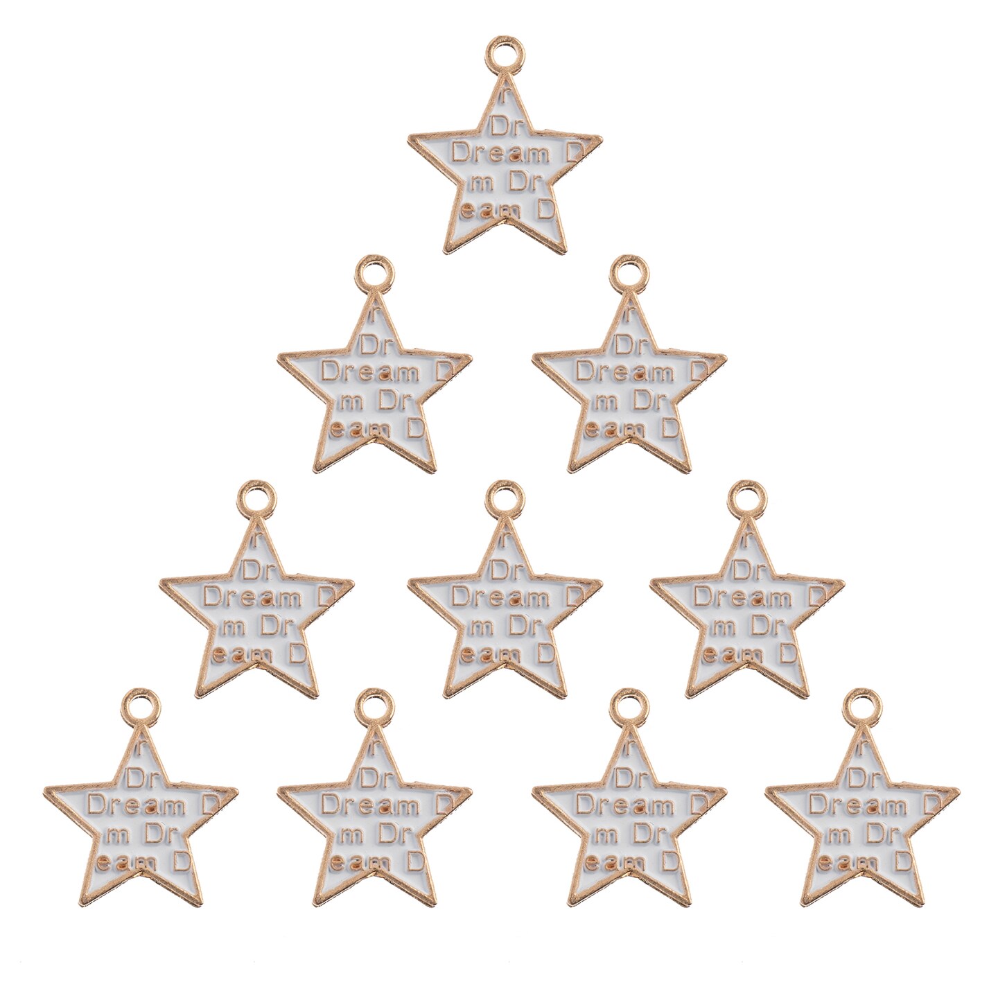 John Bead Sweet &#x26; Petite White Dream Star Charms, 10pcs