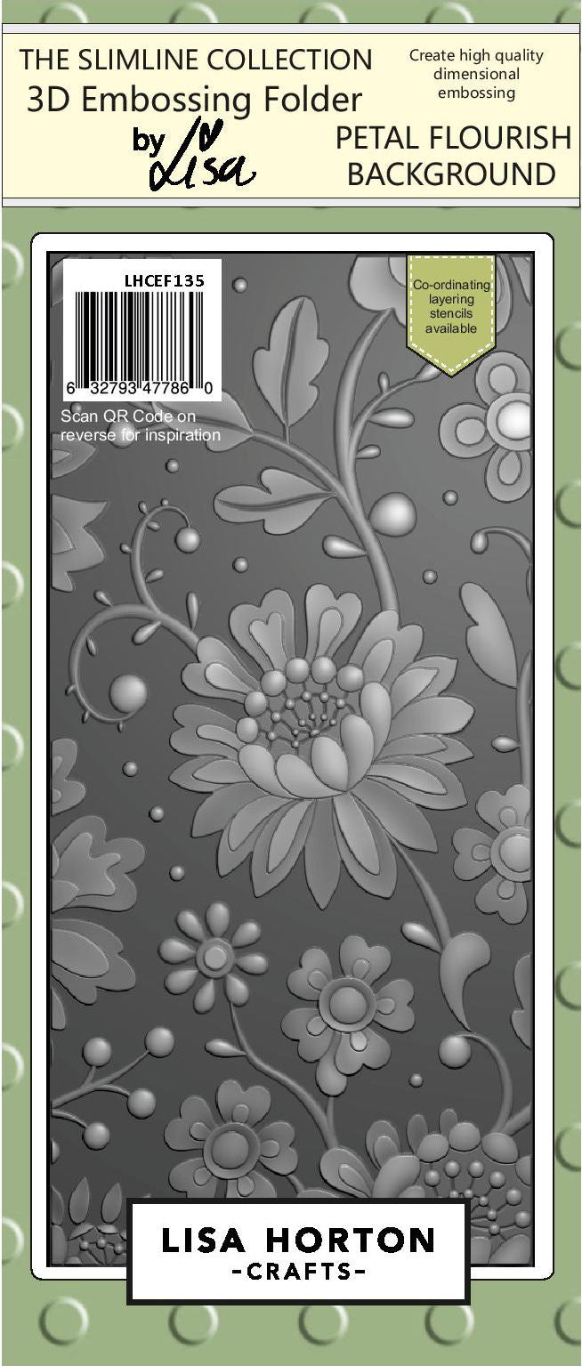Lisa Horton --That Craft Place Petal Flourish Background Slimline