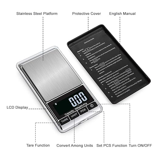 MVZAWINO&#xAE; Portable Electronic Weight Jewelry Scales