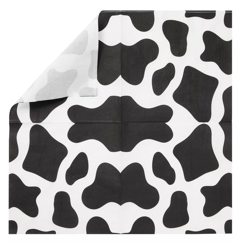 100 Pack Cow Print Napkins