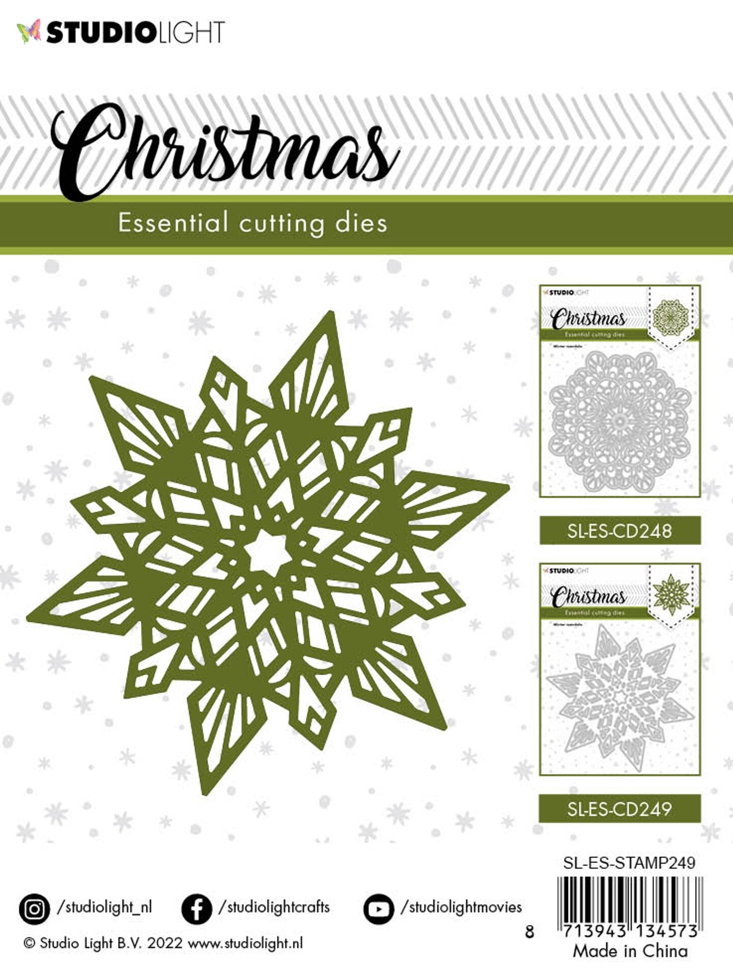 Studio Light SL Cutting Dies Christmas Star Mandala Essentials 110x110x1mm 1 PC nr.249