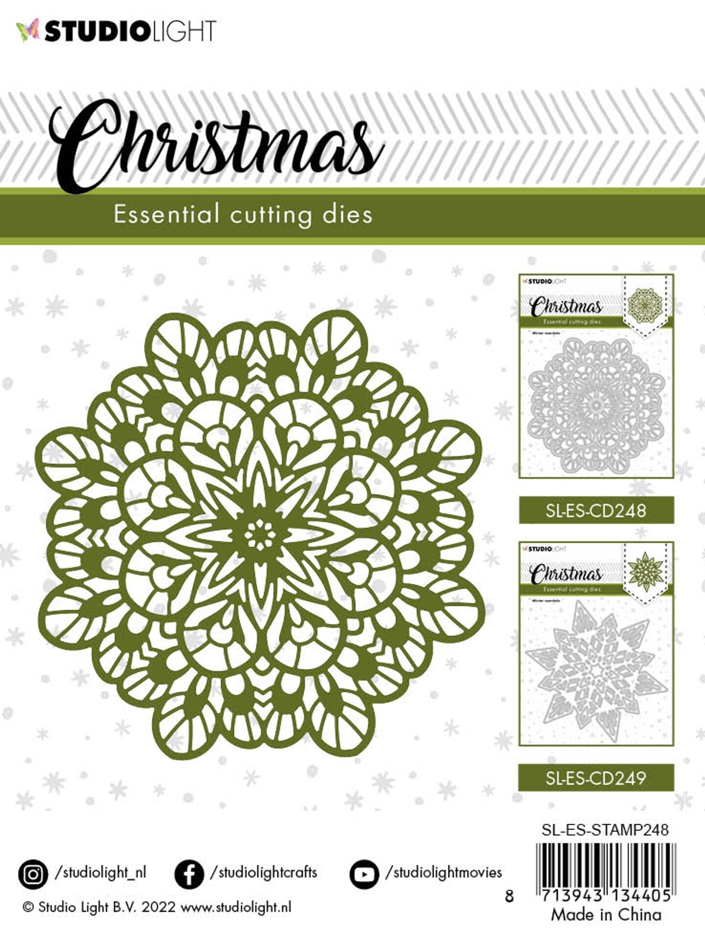 Studio Light SL Cutting Dies Christmas Winter Mandala Essentials 110x110x1mm 1 PC nr.248