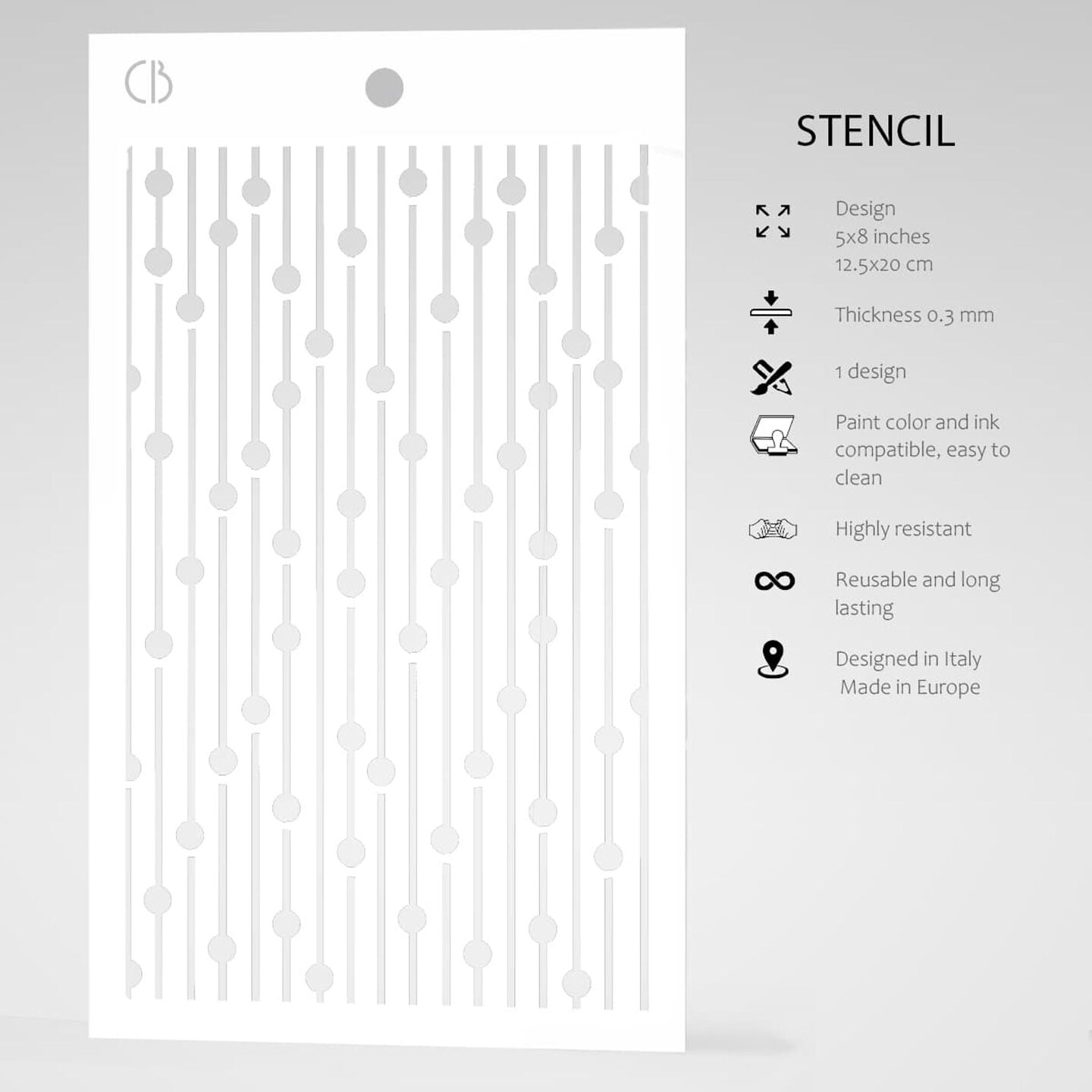 Ciao Bella Texture Stencil 5&#x22;x8&#x22; Bead Curtain