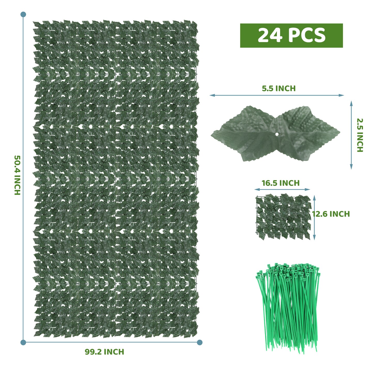24pcs Ivy Fence Privacy Screen Cover