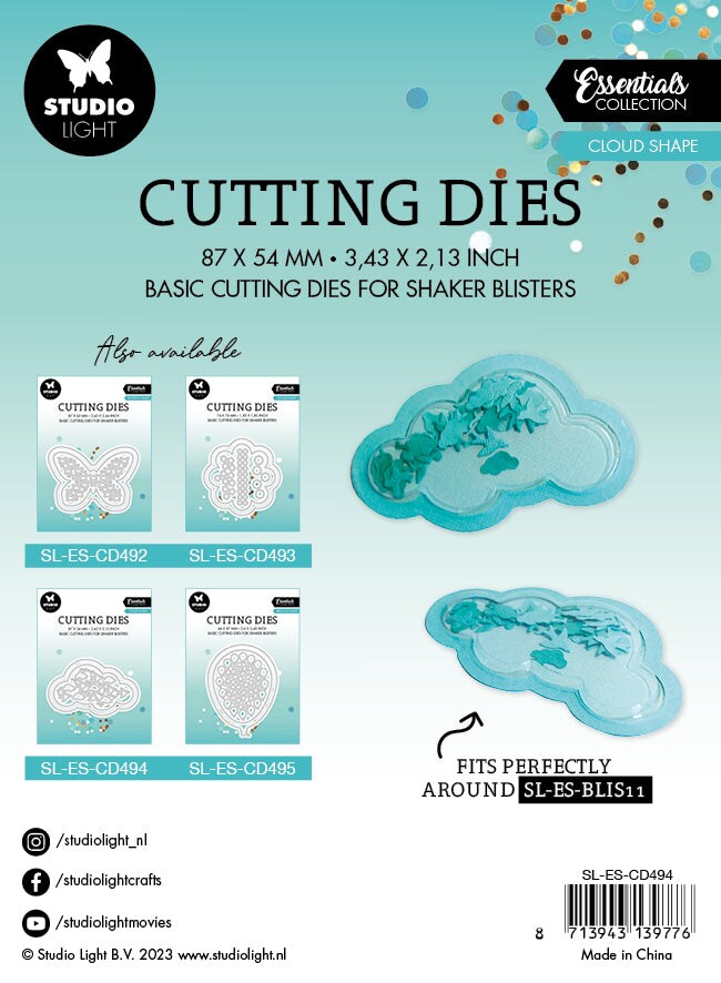 Studio Light SL Cutting Die Cloud Shape Essentials 87x54x1mm 3 PC nr.494