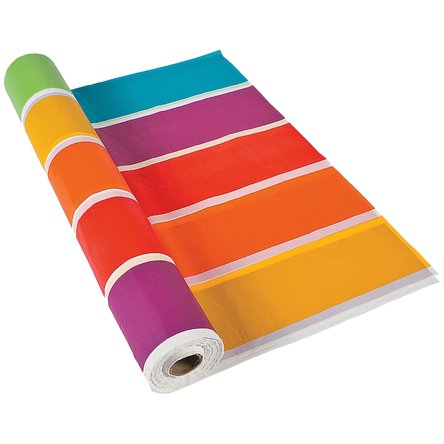 Rainbow Plastic Tablecloth Roll 40&#x22; x 100 ft.