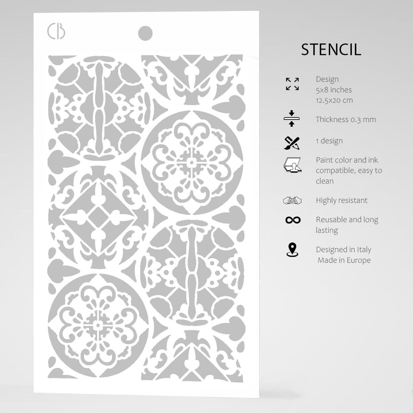 Ciao Bella  Texture Stencil 5x8 Talaveras