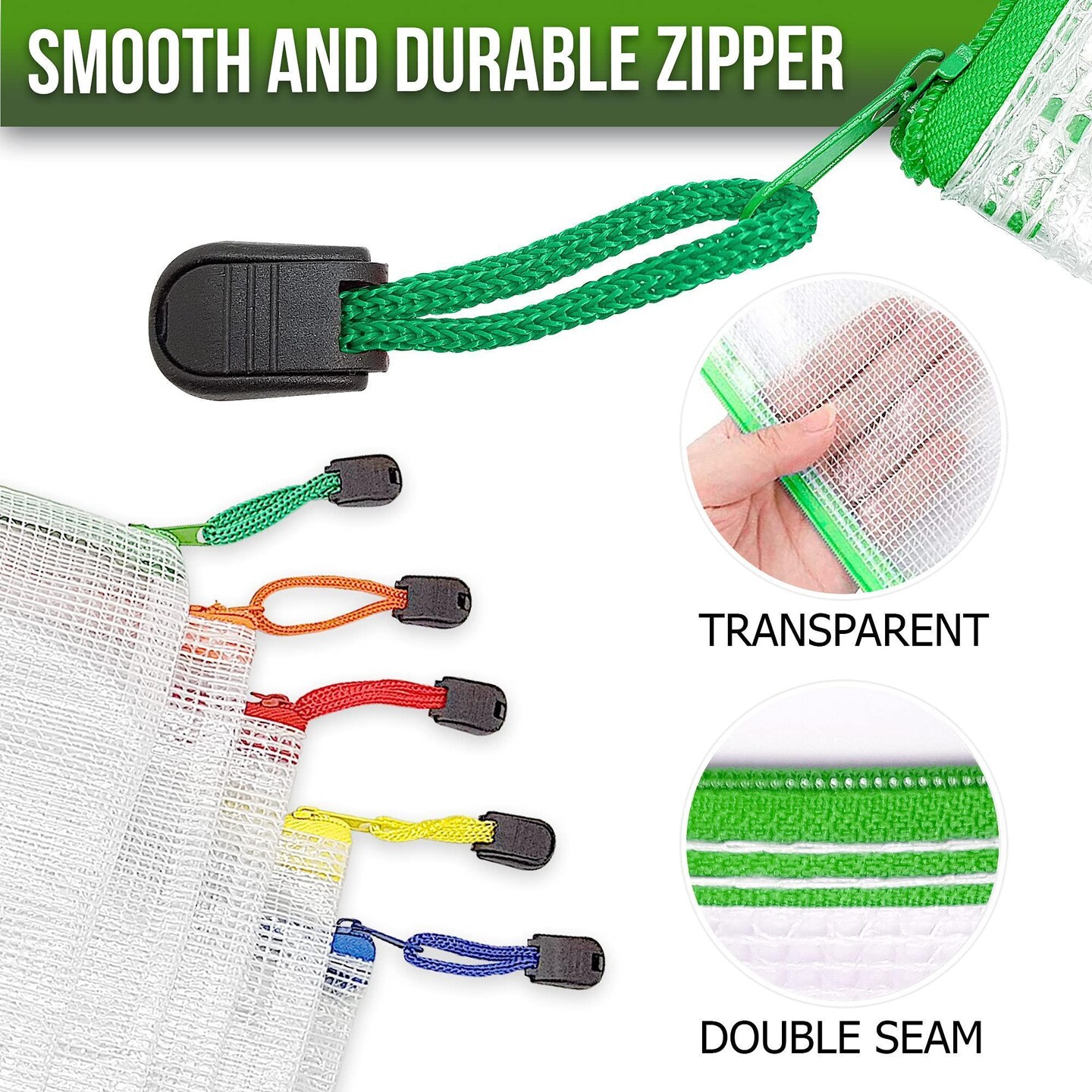 10 Pack Mesh Zipper Pouch 10x14 for Board Games &#x26; Puzzle Organizing   Mesh Bags with Zipper   Zipper Pouches for Organizing   Board Game Storage Organizer Zippered Pouches   Plastic Mesh Zipper Bag