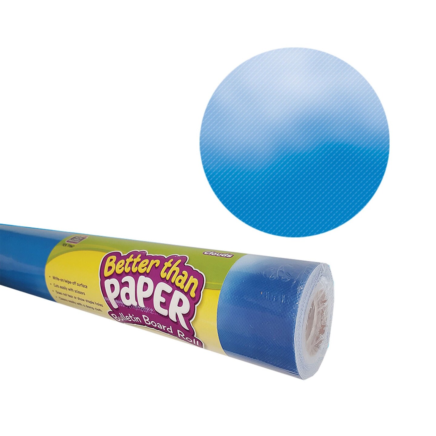 Better Than Paper&#xAE; Bulletin Board Roll, 4&#x27; x 12&#x27;, Clouds, 4 Rolls