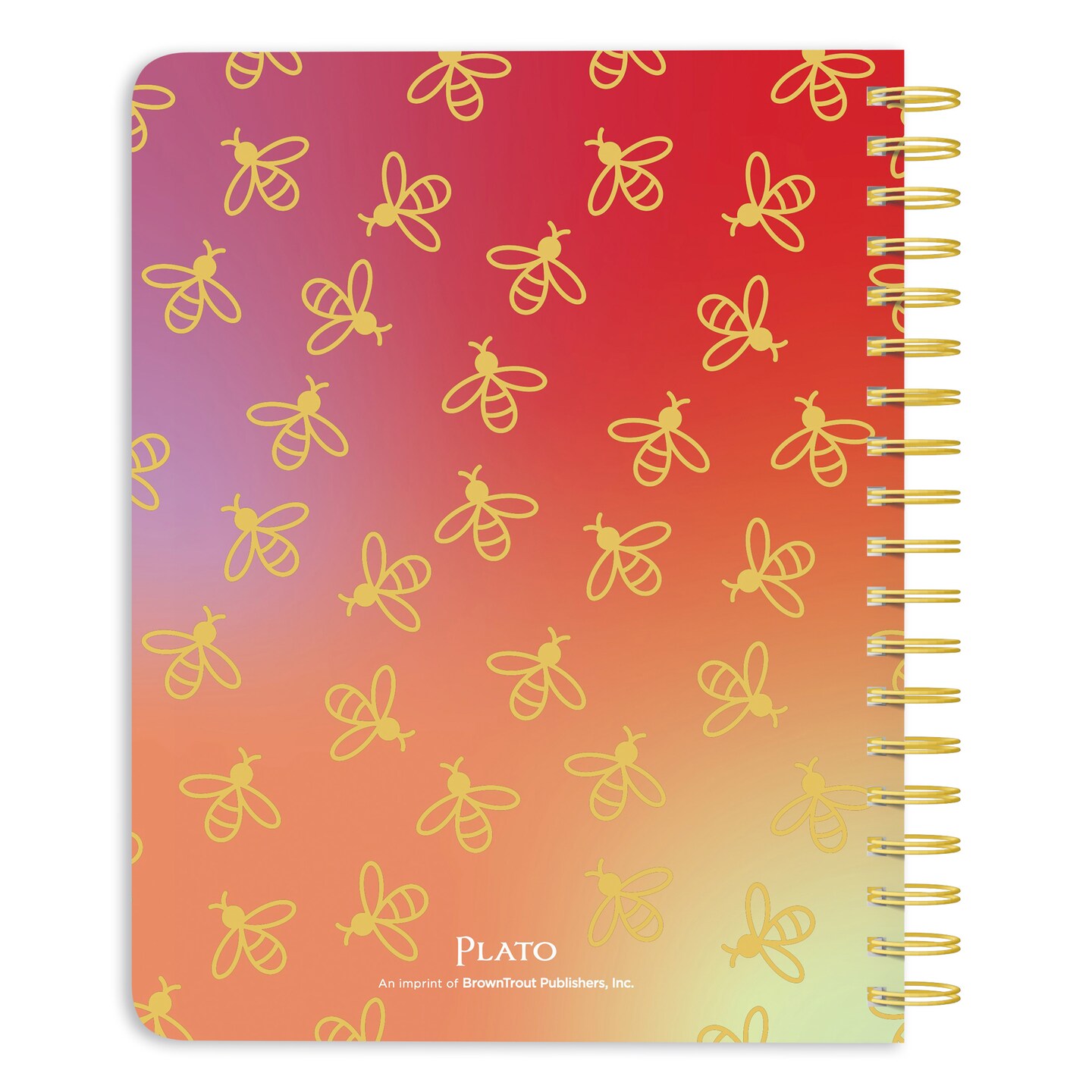 Busy Bees | 2025 6 x 7.75 Inch 18 Months Weekly Desk Planner | Foil Stamped Cover | July 2024 - December 2025 | Plato | Planning Stationery