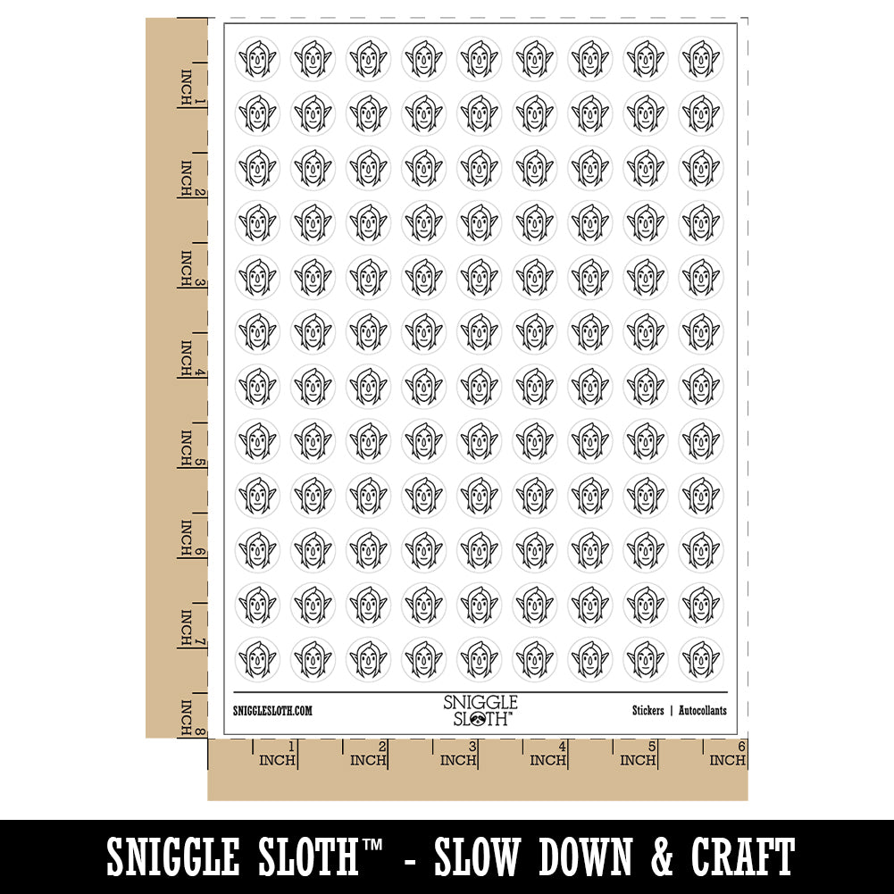 Elf Male Character Face 200+ 0.50&#x22; Round Stickers